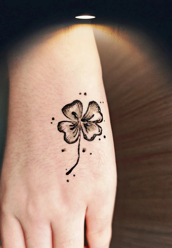 Tattoo biểu tượng may mắn đơn giản