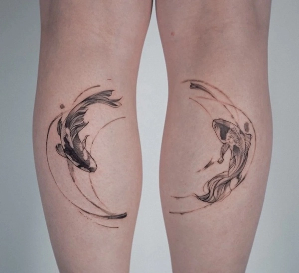 Tattoo cá chép mini đơn giản mà đẹp