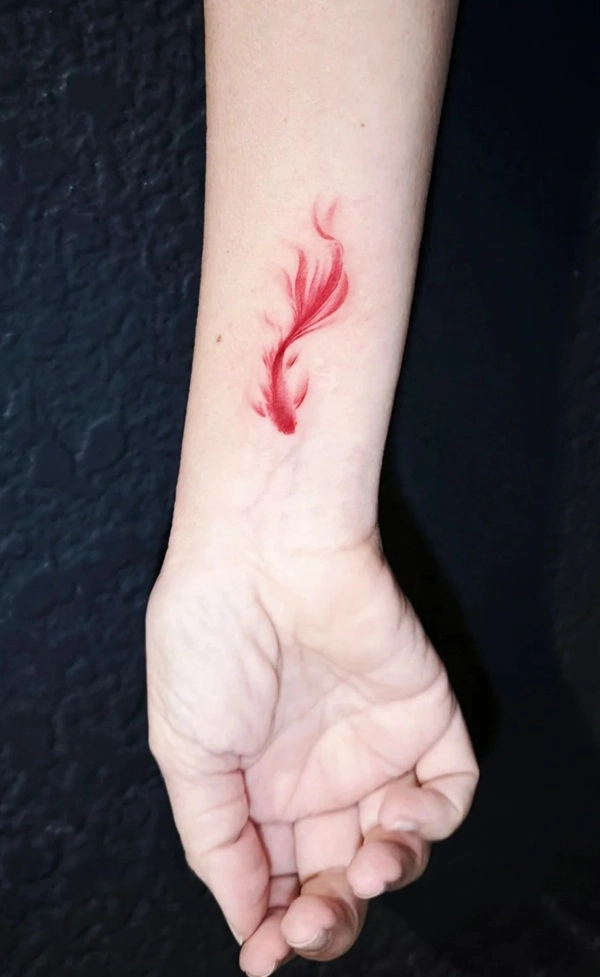 Tattoo cá chép mini mang tài lộc