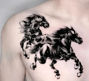 Tattoo chiến mã nam mang khí chất mạnh