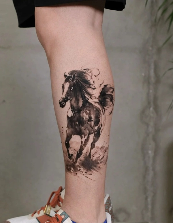 Tattoo chiến mã nam mang tinh thần tự do