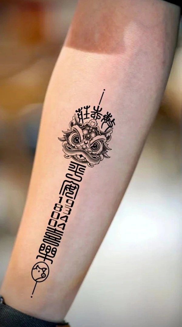 Tattoo chữ và linh vật mang năng lượng tốt