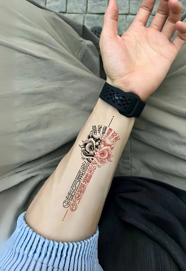 Tattoo chữ và linh vật phong thủy