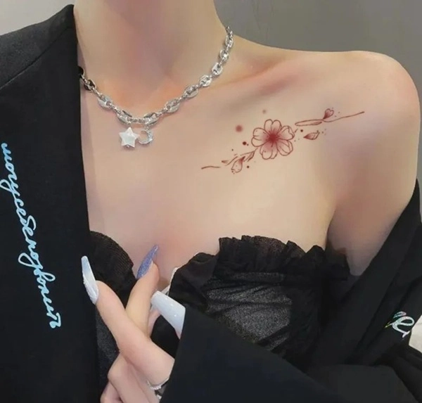 Tattoo hoa anh đào cho nữ bản mảnh