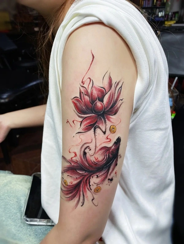 Tattoo hoa lá linh vật đầy ý nghĩa