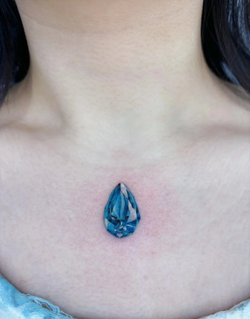 Tattoo kim cương đơn giản mà đẹp cho nữ