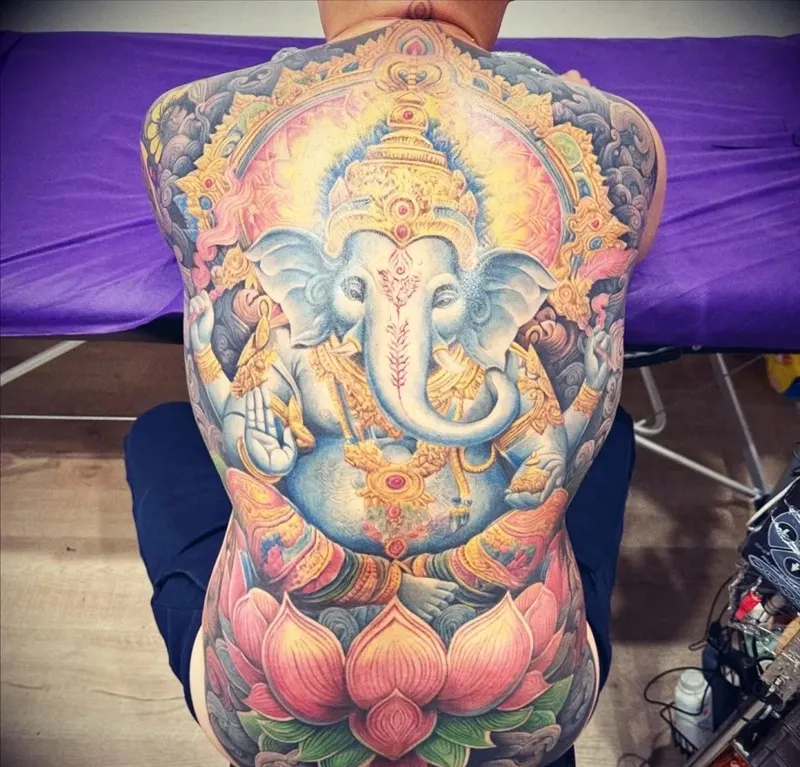 Tattoo linh vật tài lộc bản mảnh tinh tế