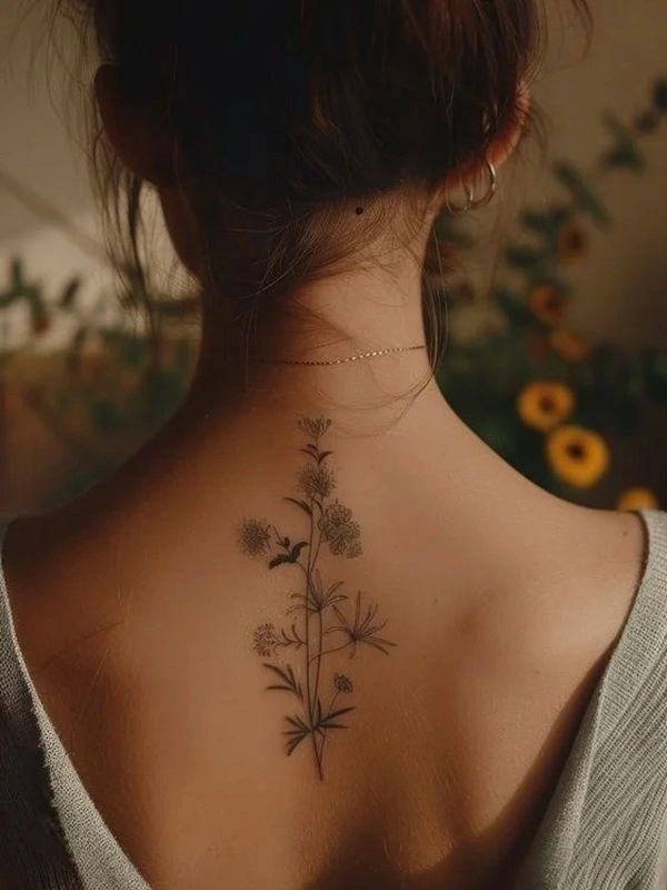 Tattoo lưng phong thủy 3D nổi bật