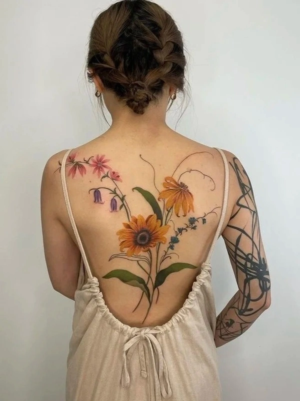 Tattoo lưng phong thủy phong cách Nhật Bản