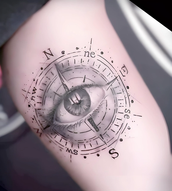 Tattoo mắt thần nữ phong cách nghệ thuật