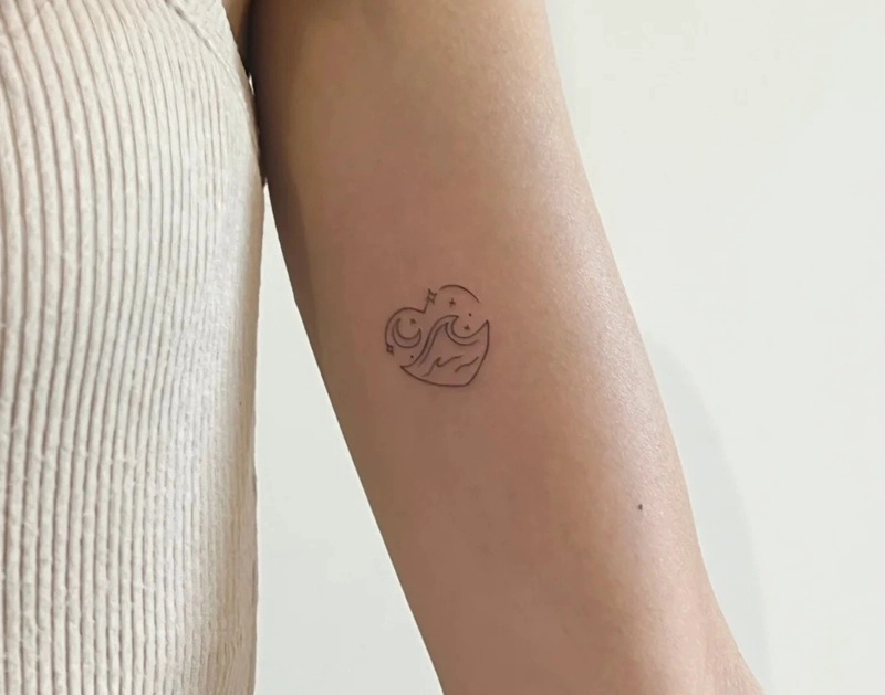 Tattoo mini phong thủy kiểu hiện đại