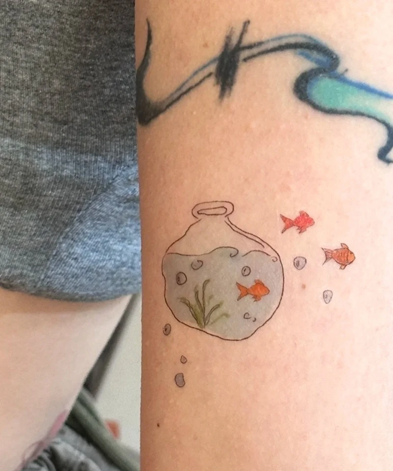 Tattoo mini phong thủy phong cách Nhật