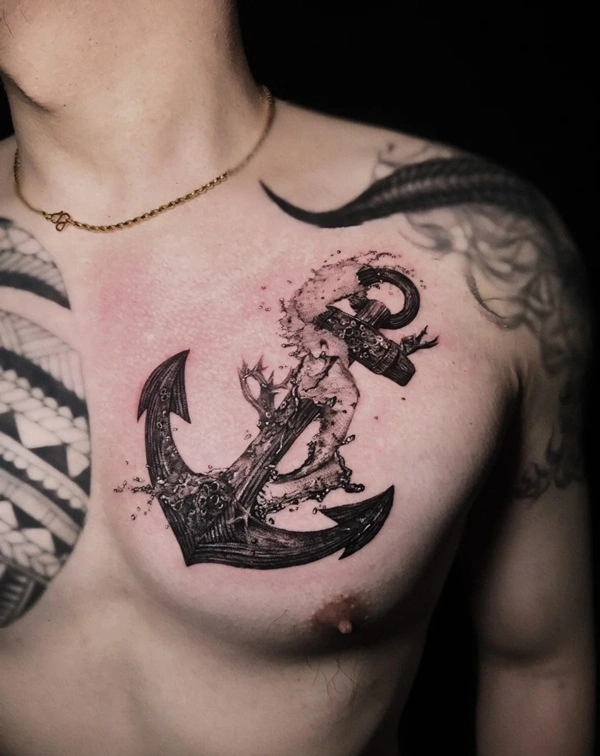 Tattoo mỏ neo nam dễ lên hình