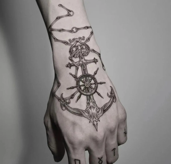 Tattoo mỏ neo nam độc lạ đầy cá tính