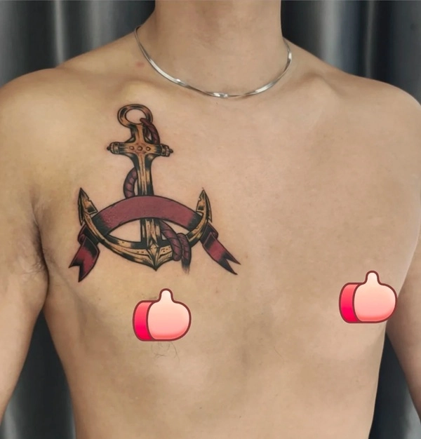 Tattoo mỏ neo nam tinh xảo đẹp mắt