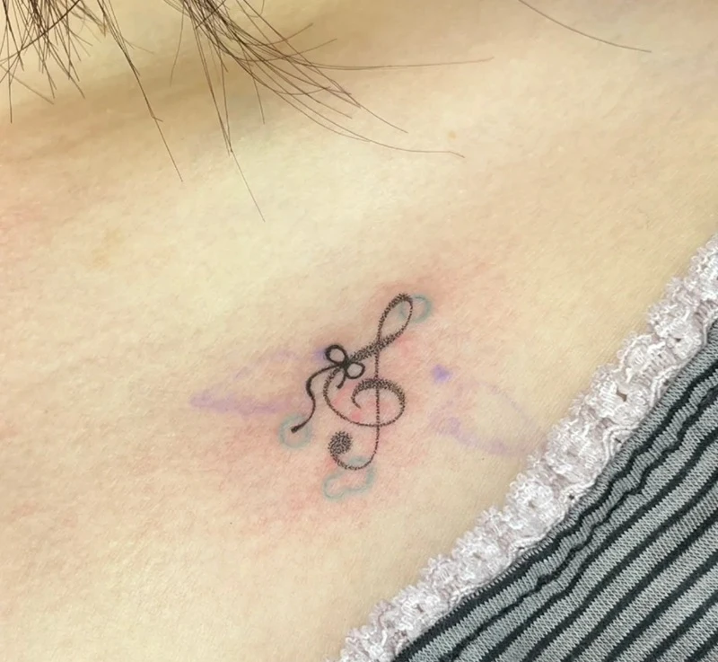 Tattoo nốt nhạc nữ 2025 đẹp nhất