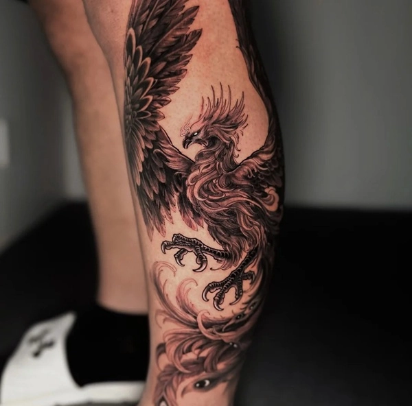 Tattoo phượng hoàng nam phong cách Hàn