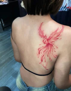 Tattoo phượng hoàng nữ bản mảnh đẹp