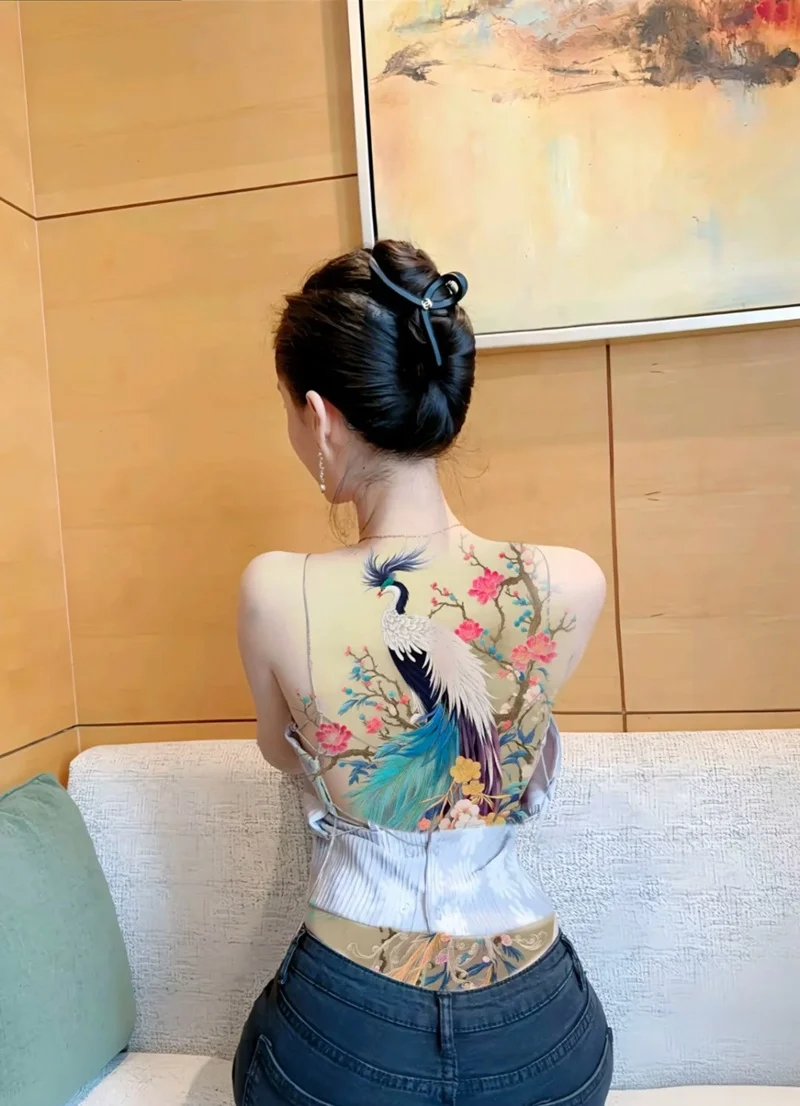 Tattoo phượng hoàng nữ đường nét tinh xảo