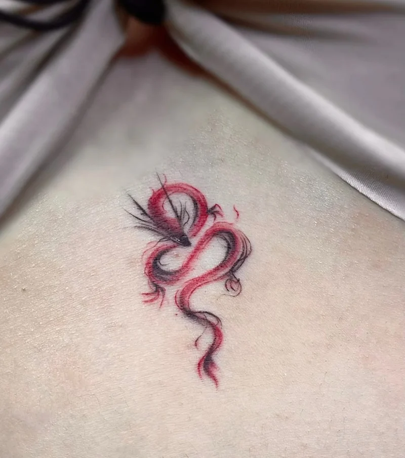 Tattoo rồng mini hợp tuổi