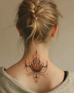 Tattoo sau gáy phong thủy độc đáo