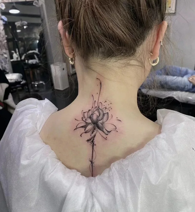 Tattoo sau gáy phong thủy siêu đẹp