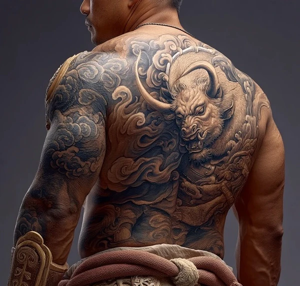 Tattoo thần thoại phong thủy dành cho nam