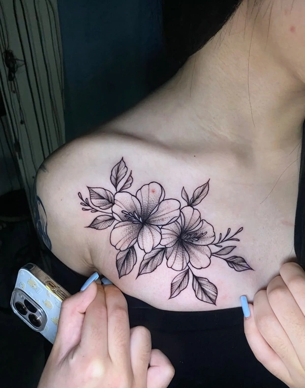 Tattoo thiên nhiên nữ phong cách nghệ thuật