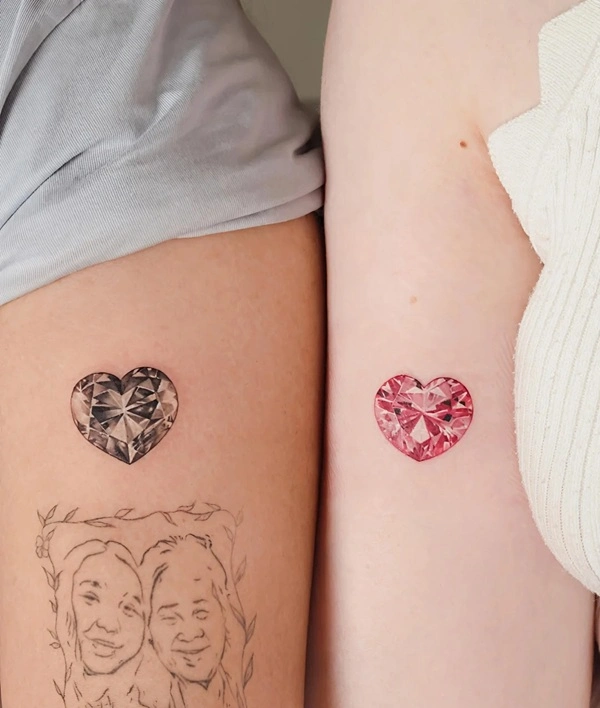 Tattoo trái tim nữ bản nhỏ đơn giản