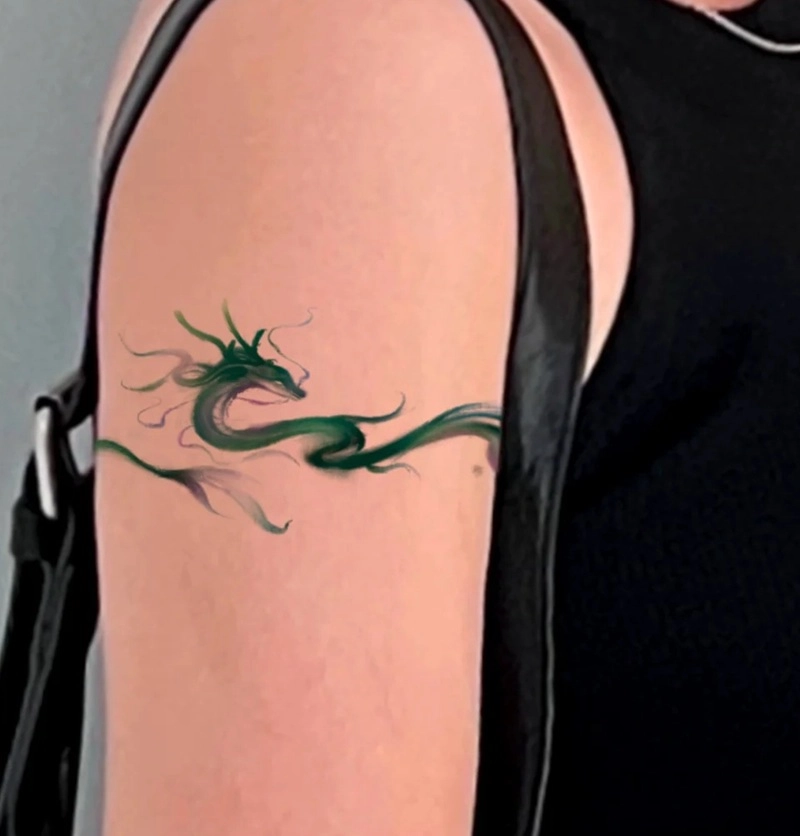 Tattoo tượng rồng mini đầy mạnh mẽ