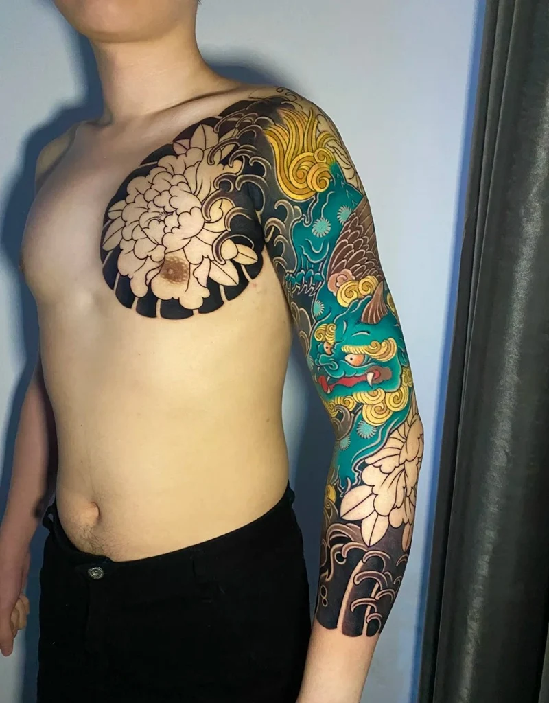 Tattoo tỳ hưu giữ tài lộc phong thủy