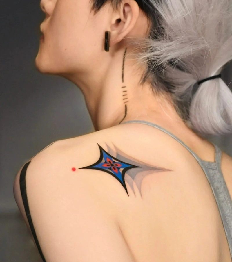 Tattoo vai phong thủy line art