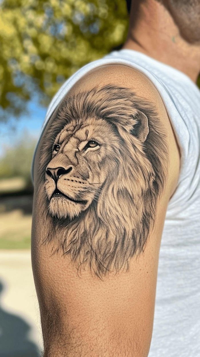 ảnh hình xăm sư tử nam ấn tượng ảnh hình xăm sư tử nam ấn tượng