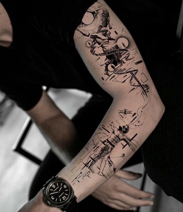 ảnh tattoo chiến binh nam tinh tế