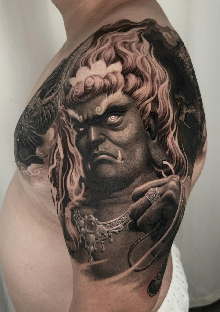 ảnh xăm chiến binh nam đẹp nghệ thuật