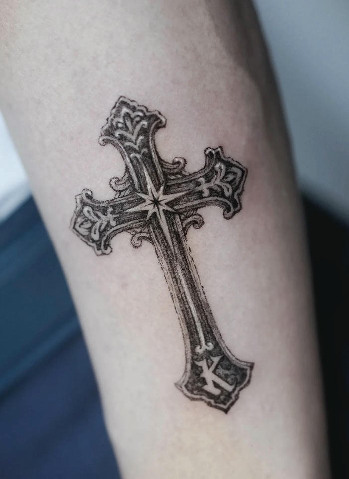 ảnh xăm kim loại nam hiện đại