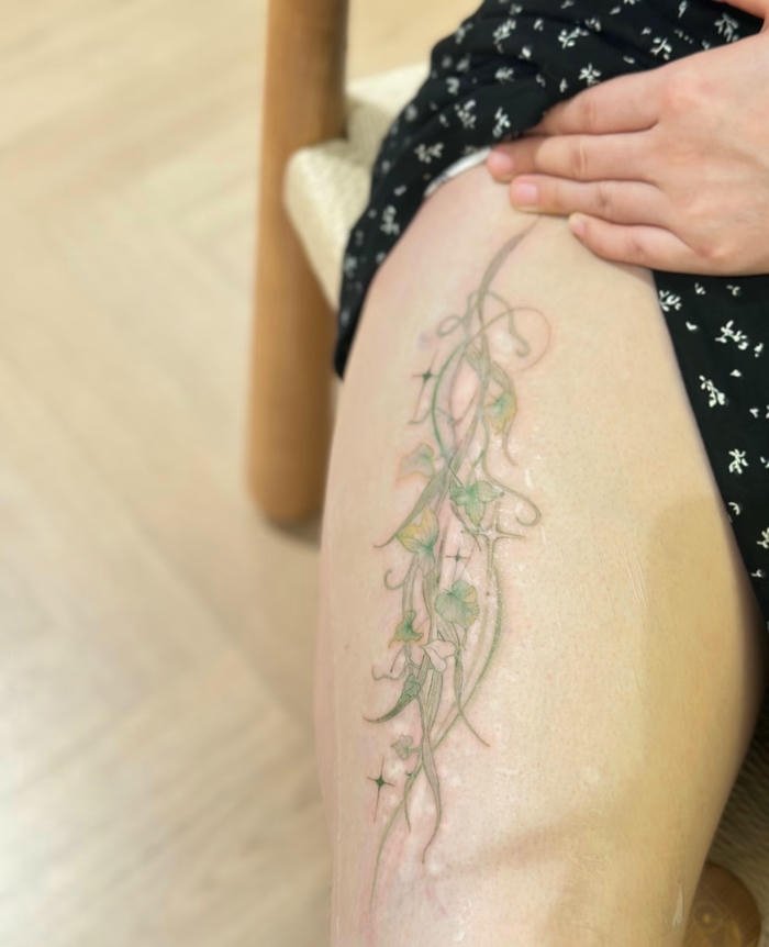 hình ảnh xăm cây cỏ nghệ thuật tự nhiên