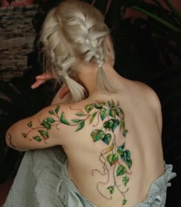 hình ảnh xăm lá cây xanh