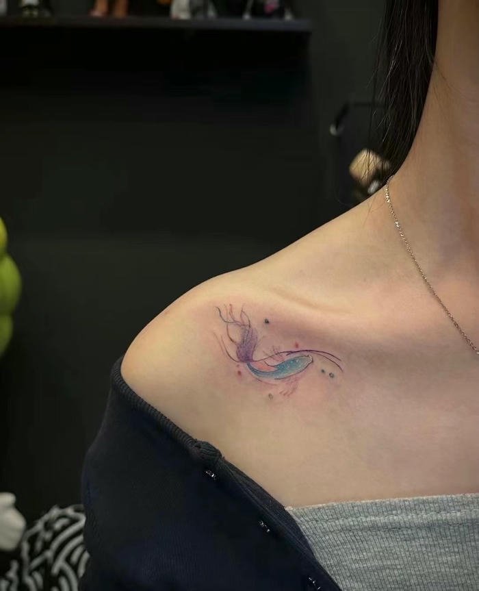 hình xăm cá chép mini