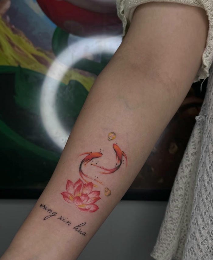 hình xăm cá chép nữ