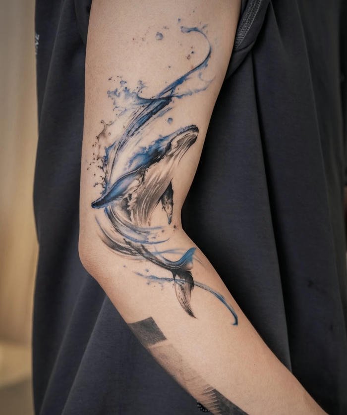 hình xăm cá mập đẹp tinh tế nam