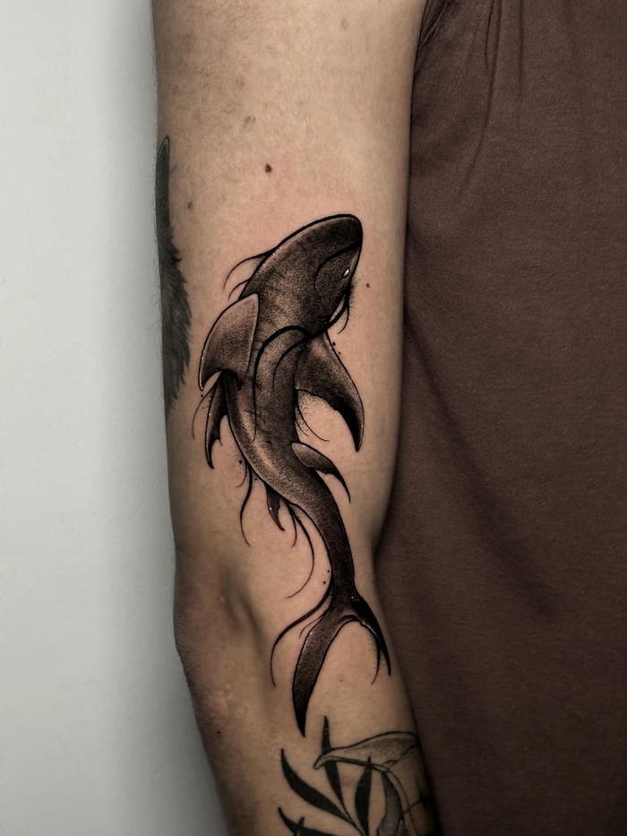 hình xăm cá mập độc đáo nam