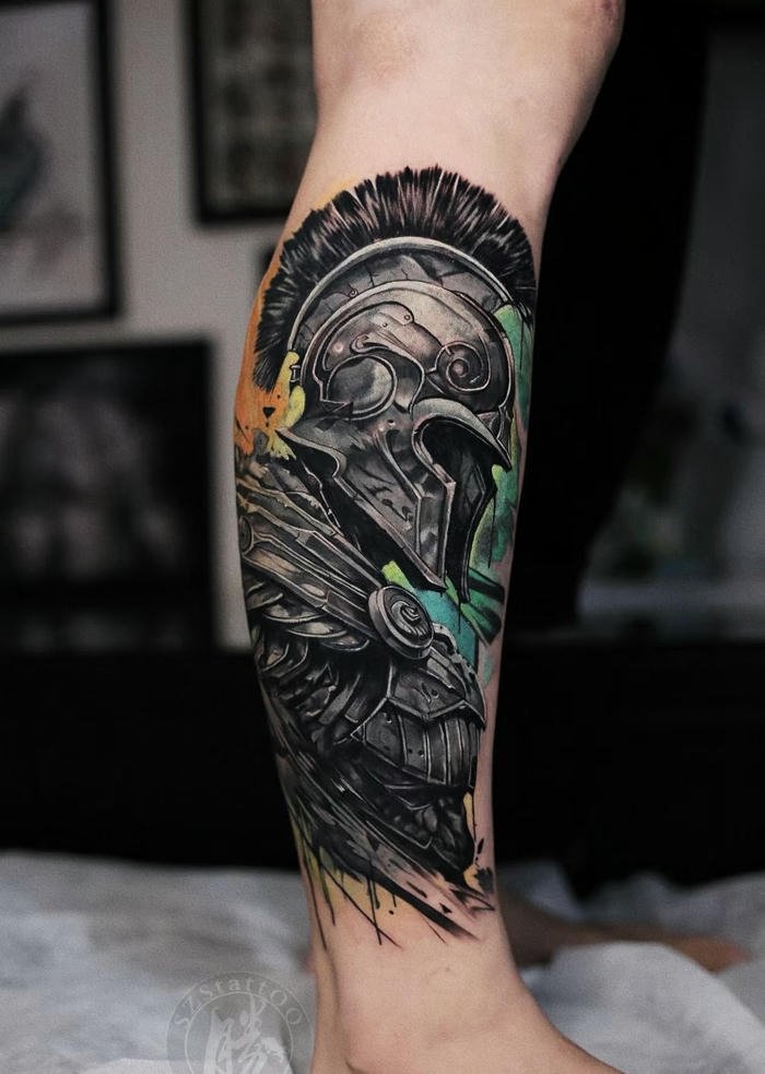 hình xăm chiến binh nam đầy khí chất