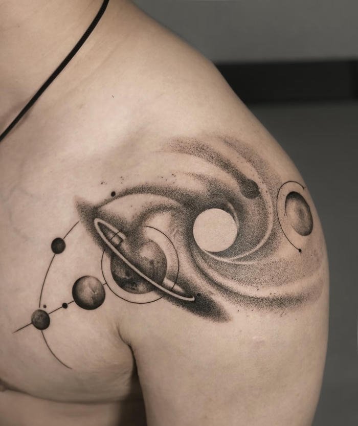 hình xăm chiến binh nam phong cách hiện đại