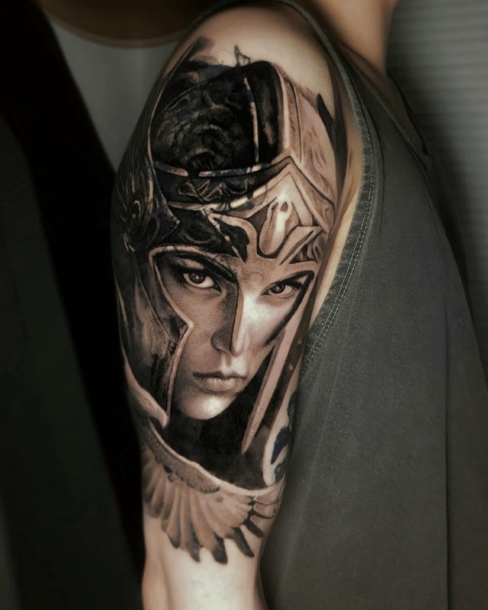 hình xăm chiến binh nam thể hiện cá tính