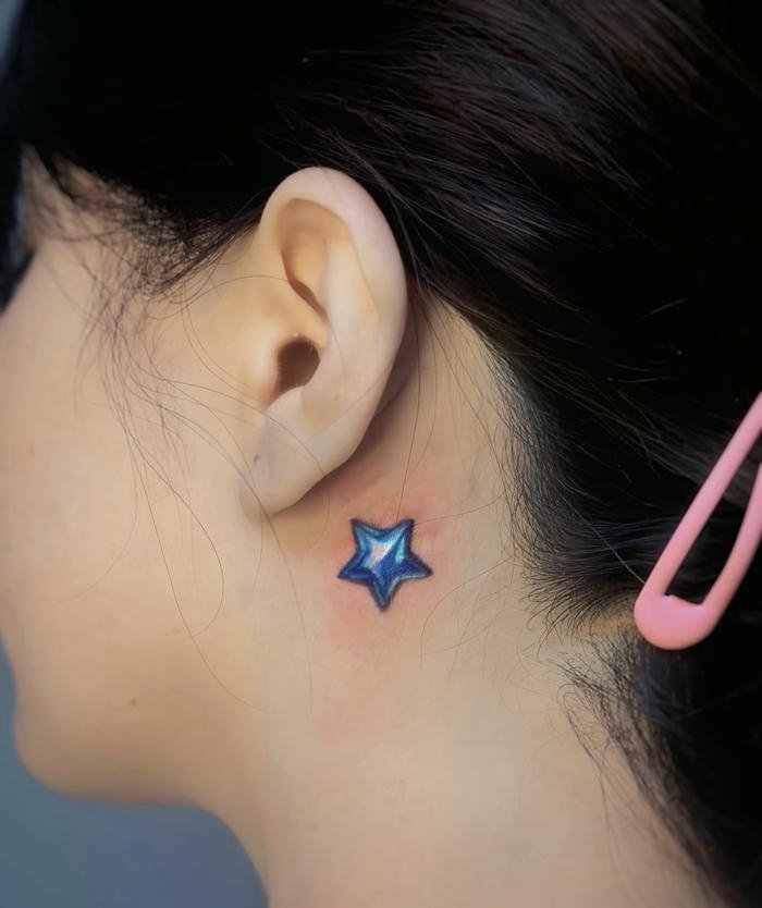 hình xăm sao ở sau tai hình xăm sao ở sau tai