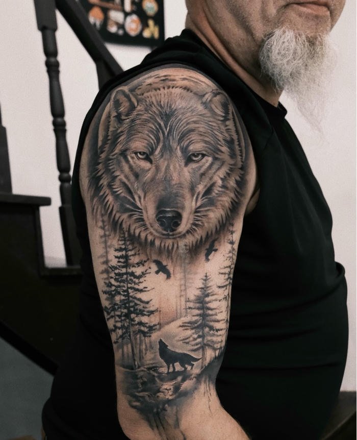 hình xăm sói nam thể hiện khí chất hình xăm sói nam thể hiện khí chất