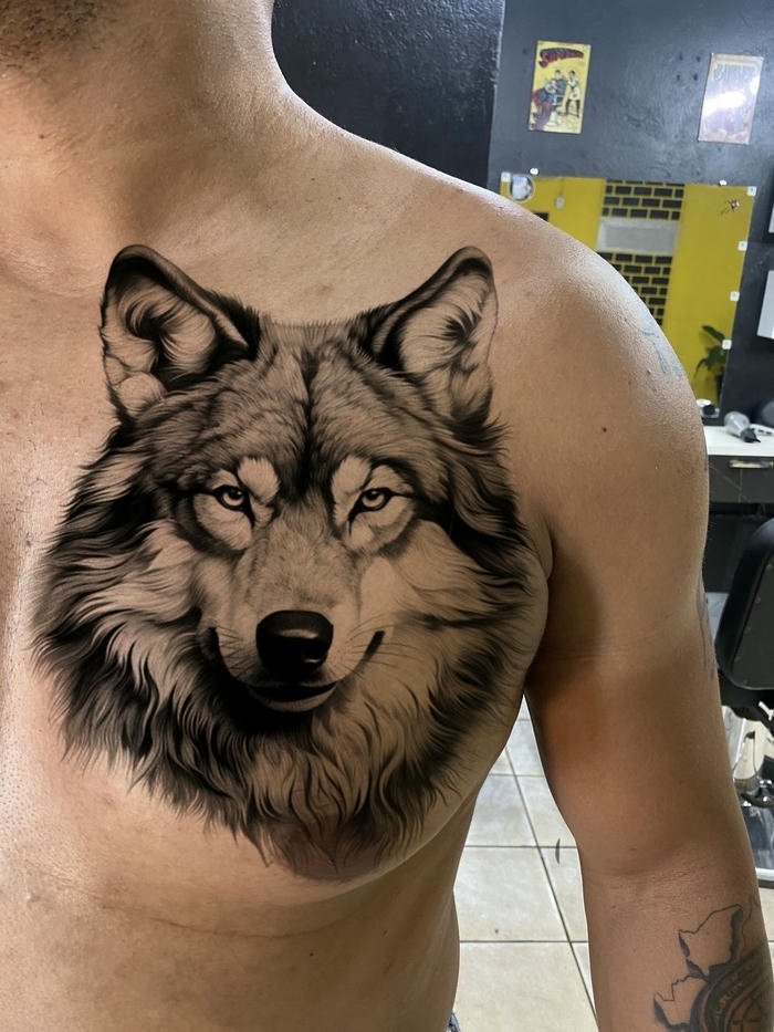 hình xăm sói nam trên vai đẹp hình xăm sói nam trên vai đẹp