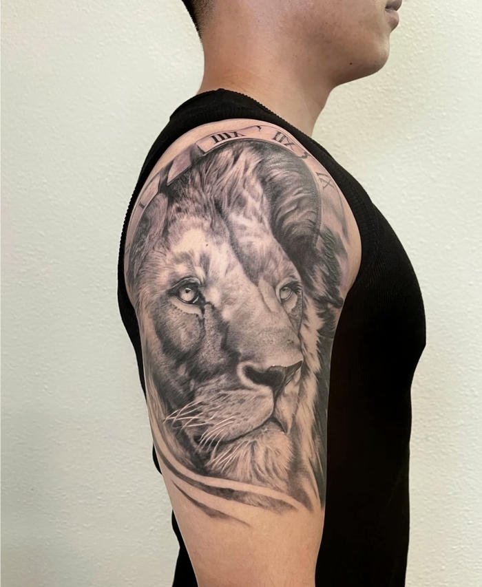 hình xăm sư tử nam gây ấn tượng mạnh hình xăm sư tử nam gây ấn tượng mạnh