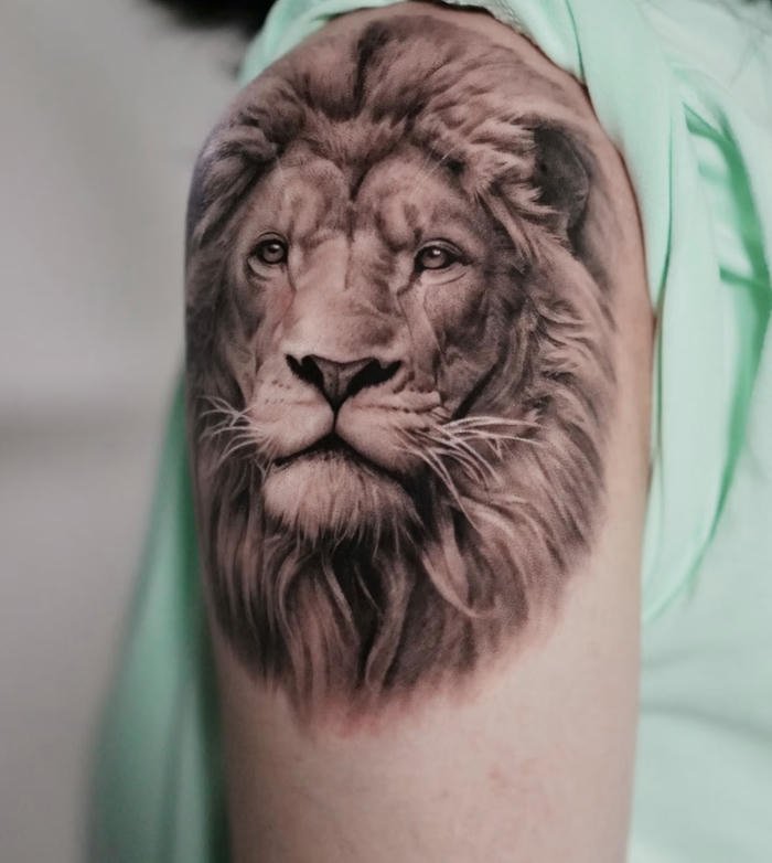 hình xăm sư tử nam phong cách hiện đại hình xăm sư tử nam phong cách hiện đại
